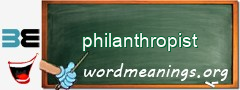 WordMeaning blackboard for philanthropist